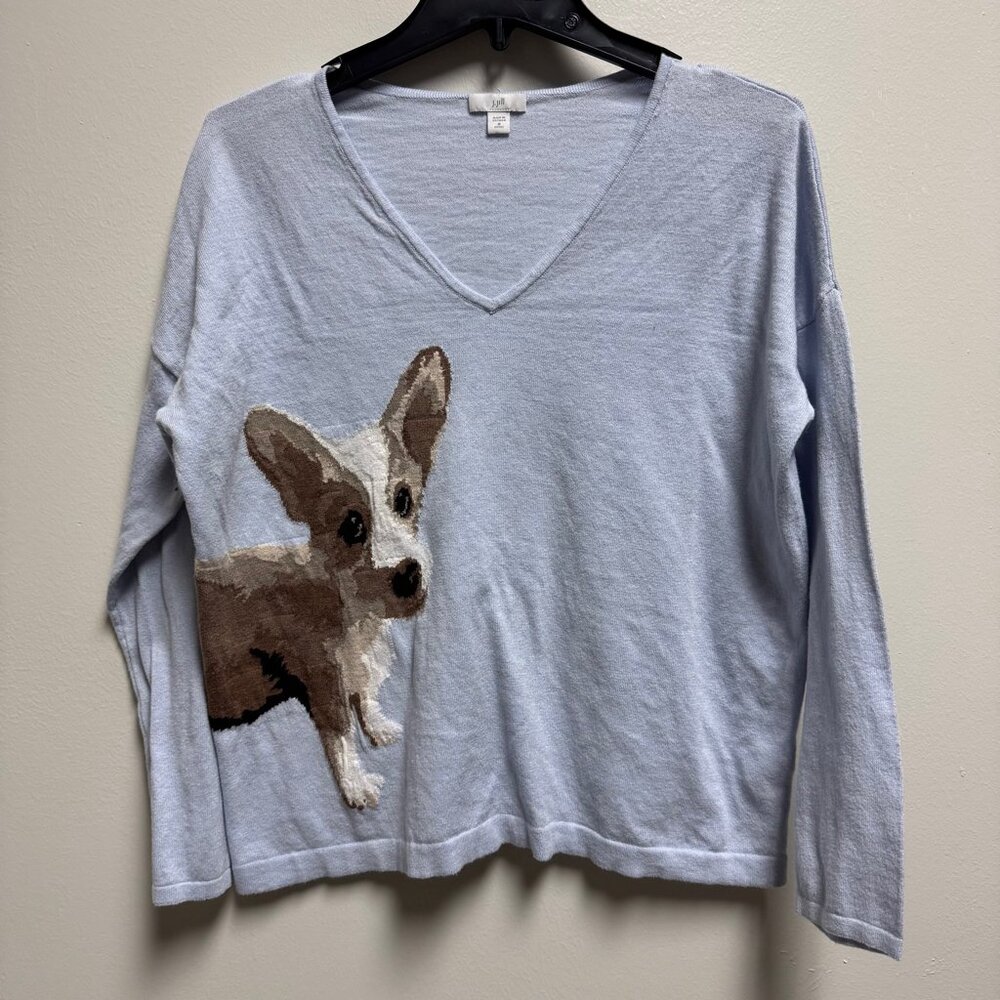 J. Jill cute corgi  Medium petite sweater